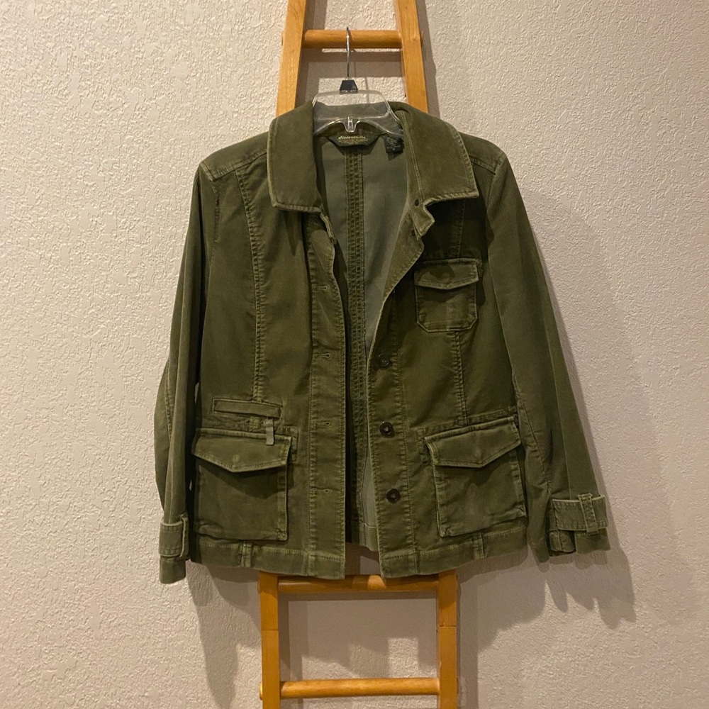 Eddie Bauer Green Corduroy Jacket